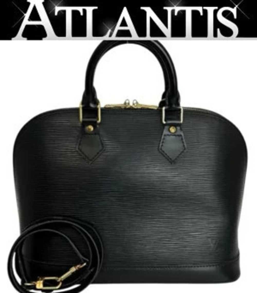 Louis Vuitton Alma bag Epi leather black strap